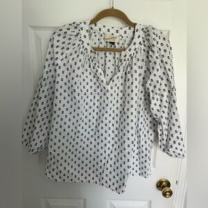 Very cute blue and white blouse